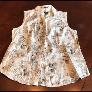 Talbots button up tank with collar